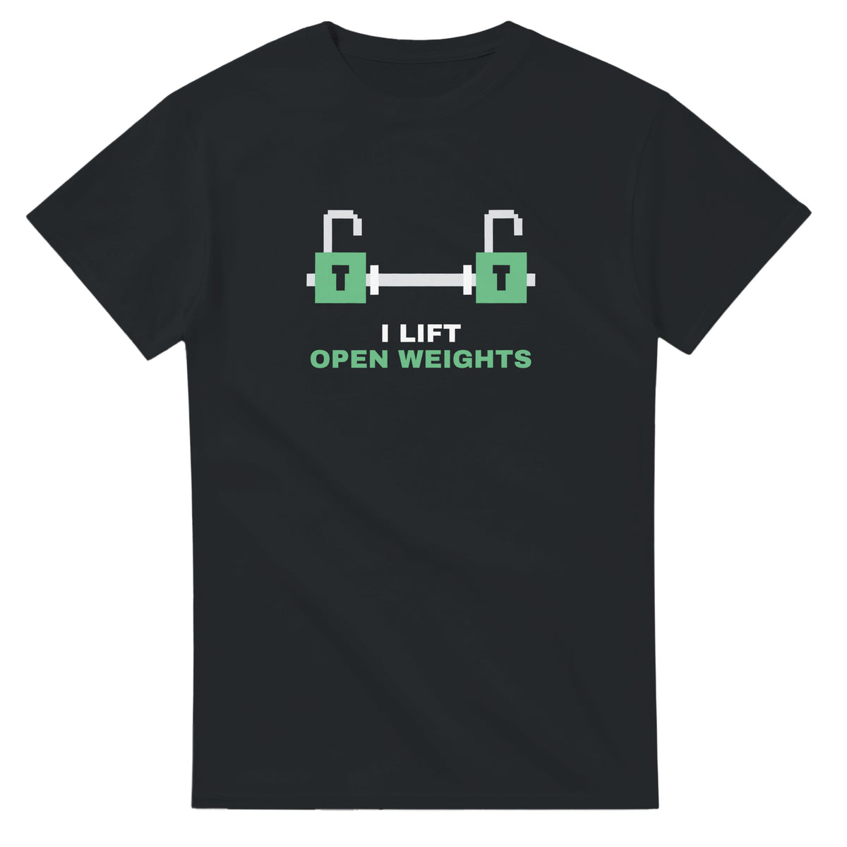 I Lift Open Weights tee, black